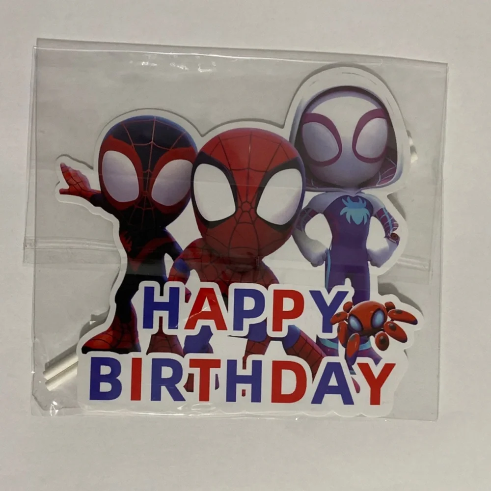 Spidey And His Friends Birthday Decorations 55pcs cake topper banner ballons…
